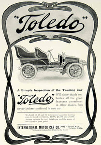 1903 Ad International Motor Car Toledo Brass Era Automobile Transportation YCL2