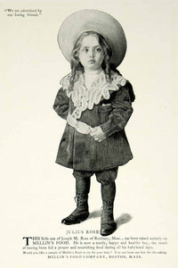 1903 Ad Mellins Food Julius Rose Roxbury MA Children Edwardian Era Clothing YCL2
