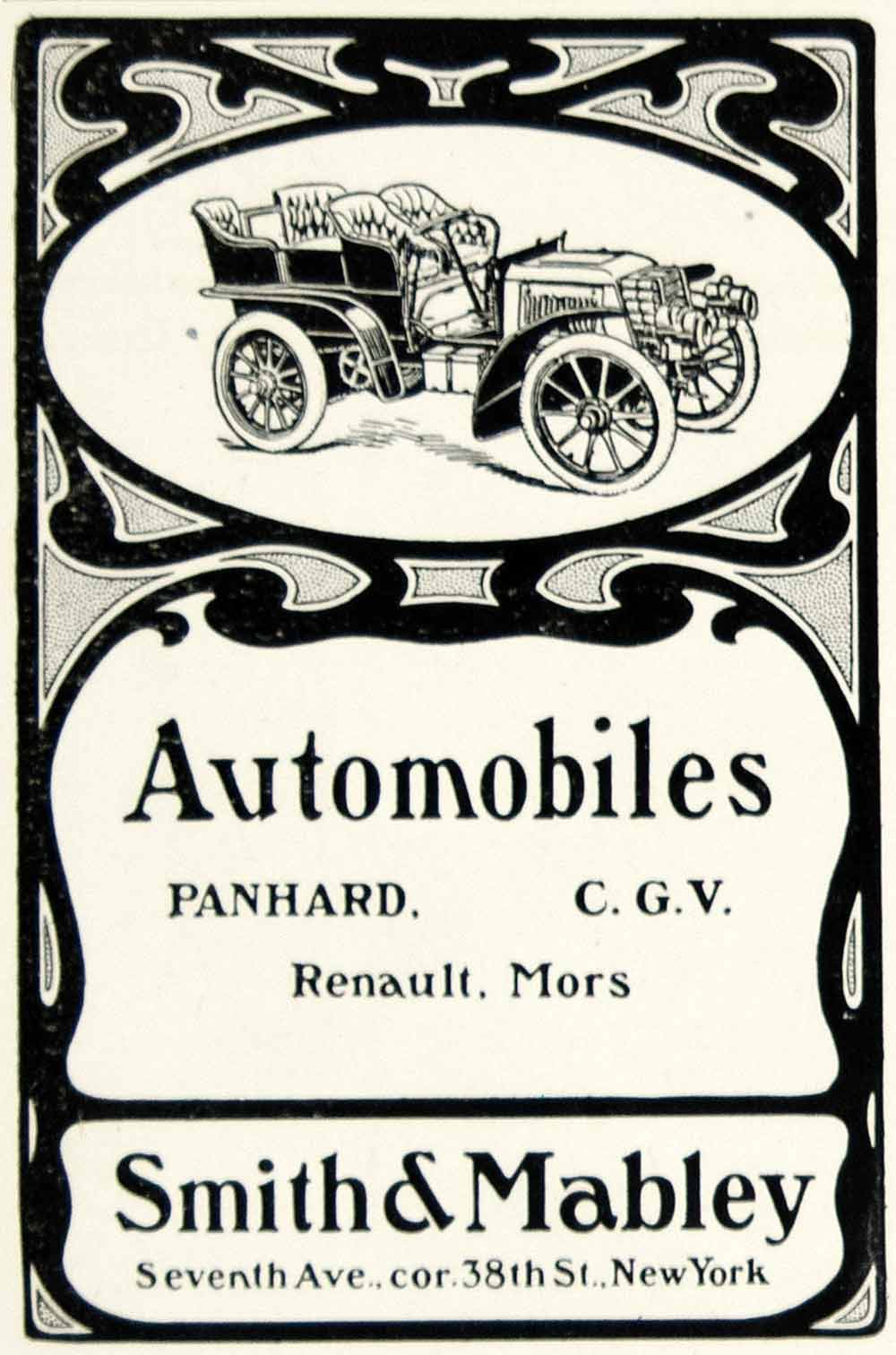 1903 Ad Smith Mabley Automobile Brass Era Car Transportation Motor Vehicle YCL2