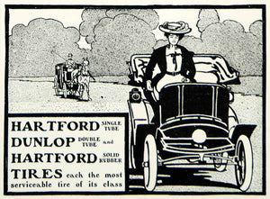 1903 Ad Hartford Dunlop Tires Automobile Car Parts Transportation Motor YCL2