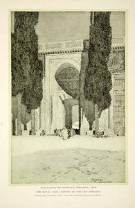 1913 Color Print Jules Guerin Art Royal Gate Old Seraglio Istanbul Turkey YCM1