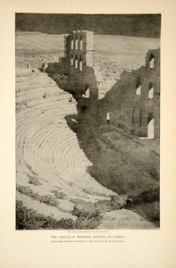 1913 Print Jules Guerin Art Odeon Herodes Atticus Athens Greece Archaeology YCM1