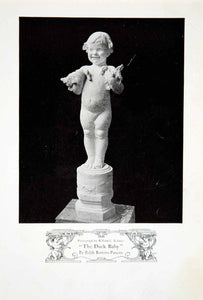 1917 Print Edith Barretto Stevens Parsons Duck Baby Statue Sculpture Nude YCM1