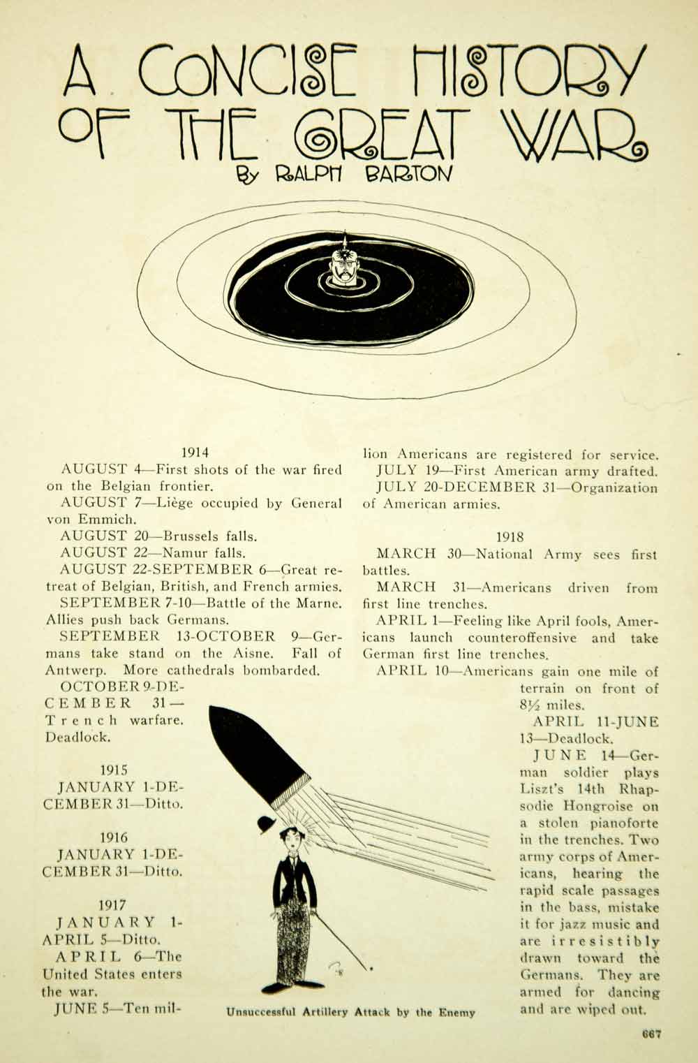1917 Article World War I Cartoon Humor Ralph Barton Charlie Chaplin Little Tramp