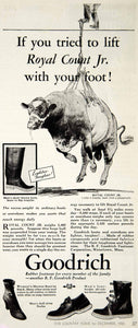1931 Ad BF Goodrich Boots Shoes Royal Count Jr Cow Clothing Farm Animals YCT1