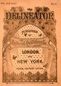 1886 Cover November Issue Delineator Butterick Publish London New York YDL1