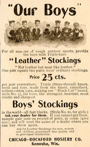 1898 Ad Boys Children Stockings Fashion Clothing Cat Outerwear Leather YDL1