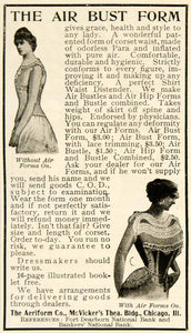 1901 Ad Air Bust Corset Aeriform Company Chicago Victorian Women Fashion YDL1
