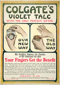 1905 Ad Colgate Violet Talcum Powder Cashmere Bouquet Toilet Soap New York YDL2