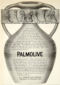 1905 Ad Palmolive BJ Johnson Soap 326 Fowler St Milwaukee Wisconsin Cocoa YDL2