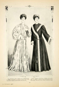 1905 Print Delineator Women Style Art Costume Clothing Lounge Robe Silk YDL2