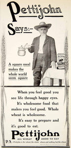 1906 Ad Pettijohn Meal Breakfast Cereal Food Wheat Porridge Grocery Pantry YDL3