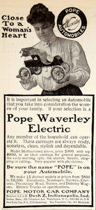 1906 Ad Pope Waverly Electric Car Model 36 819 14th St NW Washington DC YDL3