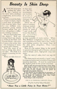 1906 Ad Fairy Soap NK Fairbank Chicago IL Lady Golf Club Bath Health Beauty YDL3