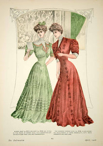1906 Offset Lithograph Art Nouveau Delineator Edwardian Ladies Clothing YDL3