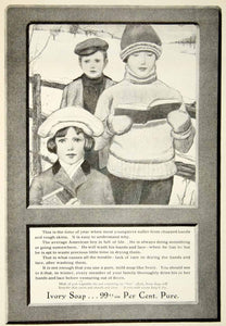 1907 Ad Ivory Soap Procter Gamble Children Winter Books Snow Clean Health YDL4