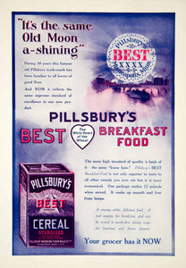 1907 Ad Pillsbury Best Cereal Breakfast Food Wheat Blue Grocer Washburn YDL4