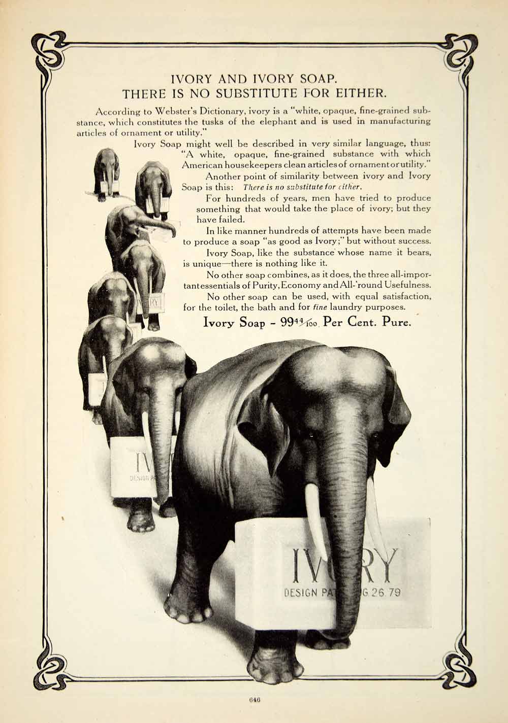 1907 Ad Ivory Soap Elephant Clean Health Beauty Animal Bar Trunk Art YDL4