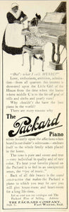1907 Ad Packard Piano Young Girl Child Musical Instrument Teacher Fort YDL4