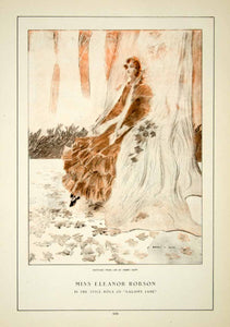 1907 Color Print Edwardian Actress Eleanor Robson Salomy Jane Fashion YDL4