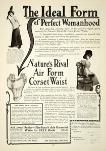 1908 Ad Nature Rival Air Form Corset Waist Fashion Accessory Edwardian YDL5