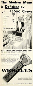 1932 Ad Wrigleys Chewing Gum Doublemint Peppermint Candy Dental Buffet YDL6