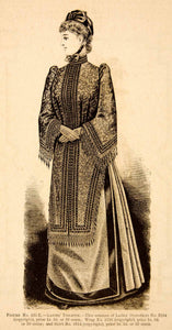 1890 Wood Engraving Portrait Fashion Costume Clothing Dress Victorian –  Period Paper Historic Art LLC