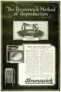 1920 Ad Brunswick Phonograph Record Tone Amplifier Player Music Balke YDL9