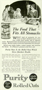 1920 Ad Purity Rolled Oats Porridge Infant Breakfast Keokuk Food Flakes YDL9