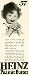 1924 Ad HJ Heinz 57 Peanut Butter Food Child Baby Grocery Kitchen Sandwich YDM1