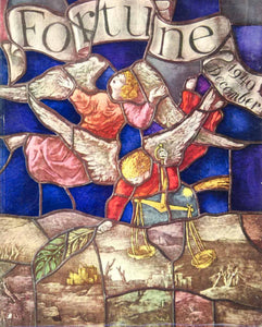 1940 Cover Fortune Joep Nicolas Art Christmas Angels Stained Glass December YFC3