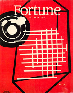 1945 Cover Fortune October Ralston Crawford Radar Screen Display Blip Image YFC3