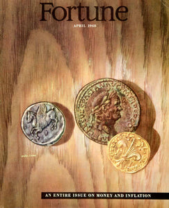 1948 Cover Fortune Magazine Arthur Lidov Money Coins Numismatics Currency YFC3