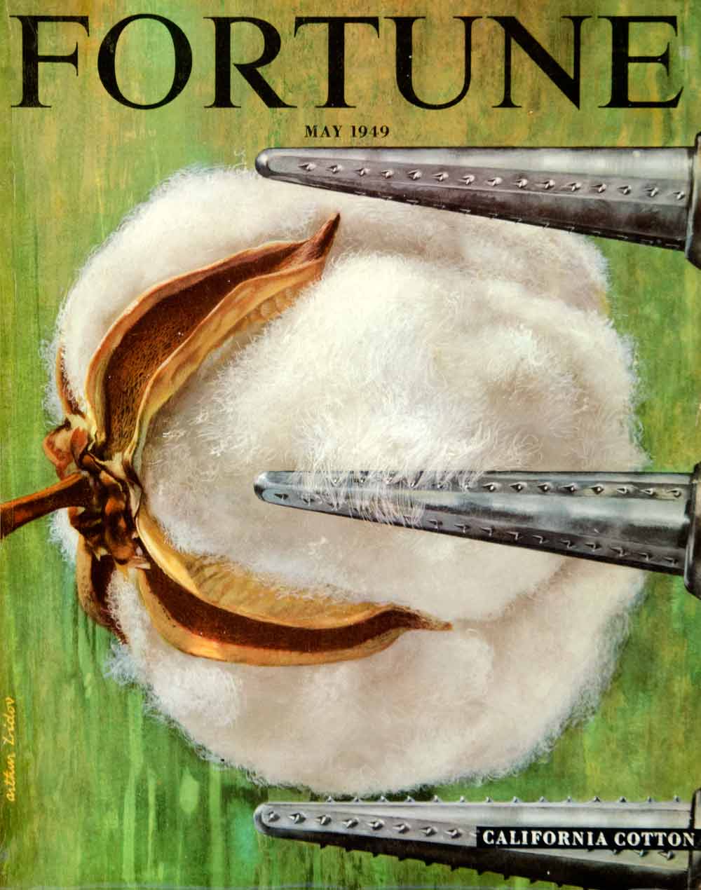 1949 Cover Fortune Arthur Lidov Cotton Boll Plant Mechanical Picker Machine YFC3