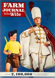 1939 Cover Farm Journal Wife Parade Baton Child Boy Drum Major Marching YFJ1