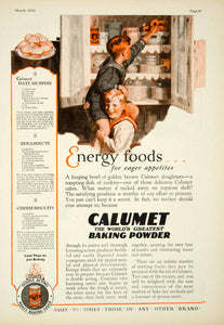 1928 Ad Calumet Baking Powder Children Boys Pantry Food Appetite Kitchen YFJ1