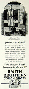 1929 Ad Smith Brothers Cough Drops Throat Black Menthol Flavor Health YFJ1