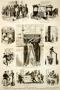 1876 Wood Engraving Centennial Exposition Philadelphia World's Fair Historic
