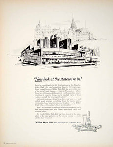 1966 Ad Miller High Life Beer Brewing Company Milwaukee Wurttemburg Castle YFM2