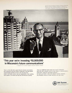 1966 Ad Bell System H. B. Groh President Wisconsin Telephone Milwaukee City YFM2