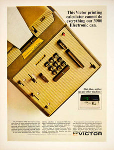 1966 Ad Vintage Victor 3900 Electronic Printing Calculator Business Machine YFM2
