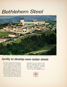 1966 Ad Bethlehem Steel Homer Research Laboratories Smith Mountain PA Lab YFM2