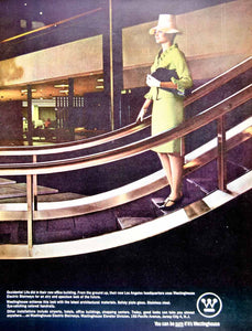 1966 Ad Westinghouse Electric Stairways Escalator Occidental Life Building YFM2