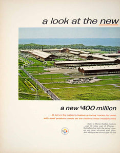1966 Ad Bethlehem Steel Burns Harbor Indiana Steel Plant ArcelorMittal YFM2