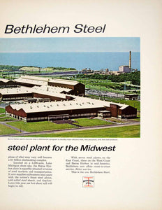 1966 Ad Bethlehem Steel Burns Harbor Indiana Steel Plant ArcelorMittal YFM2