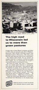 1966 Ad Oscar Mayer Madison Wisconsin Meat Packing Plant Sausage Vintage YFM2
