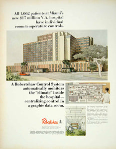1966 Ad Robertshaw HVAC Control Systems VA Hospital Medical Center Miami YFM3