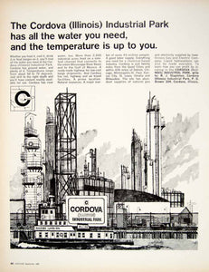 1966 Ad Cordova Illinois Industrial Park Industry Development Water Supply YFM3