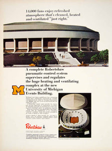 1966 Ad Robertshaw HVAC System University of Michigan Stadium Crisler Arena YFM3