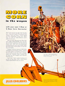 1951 Ad Allis-Chalmers Corn Harvester Farm Machinery Equipment WD WC Stalk YFQ1